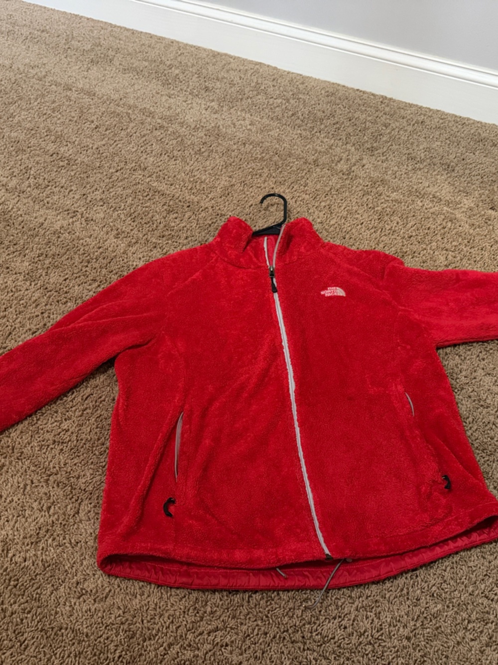 The North Face pinkish red Fleece Jacket